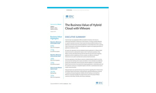 Wartość biznesowa chmury hybrydowej z VMware